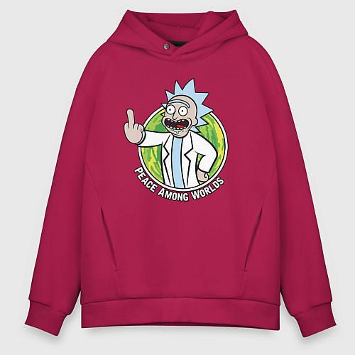 Мужское худи оверсайз Vault Rick / Маджента – фото 1