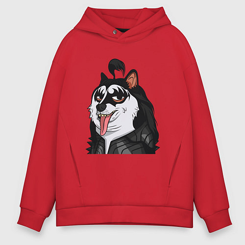 Мужское худи оверсайз NFT Doge - Kiss / Красный – фото 1