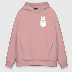 Толстовка оверсайз мужская Leebit in pocket, цвет: пыльно-розовый