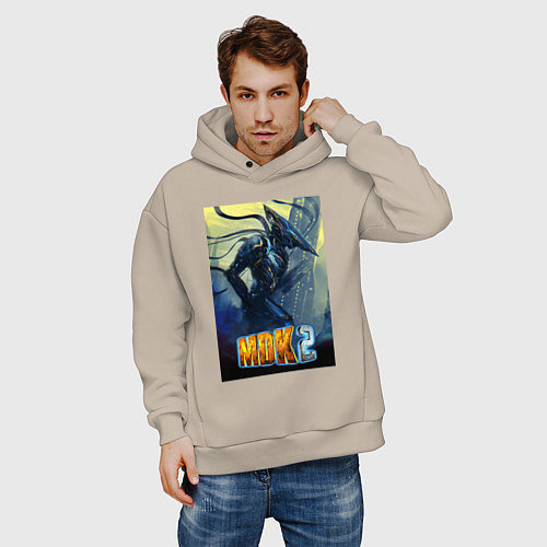 Мужское худи оверсайз MDK - Kurt / Миндальный – фото 3