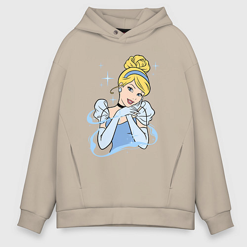 Мужское худи оверсайз Золушка - big pictures / Миндальный – фото 1