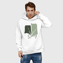 Толстовка оверсайз мужская Spring, цвет: белый — фото 2