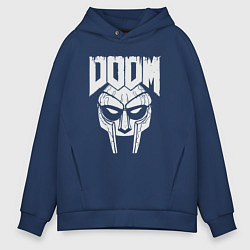 Толстовка оверсайз мужская Doom mask, цвет: тёмно-синий