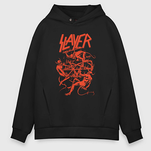 Мужское худи оверсайз Slayer Demon Skull / Черный – фото 1