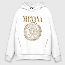 Толстовка оверсайз мужская Nirvana Circles of hell, цвет: белый