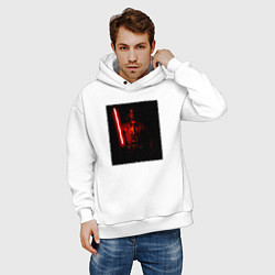 Толстовка оверсайз мужская Вейдер с мечом во тьме, цвет: белый — фото 2