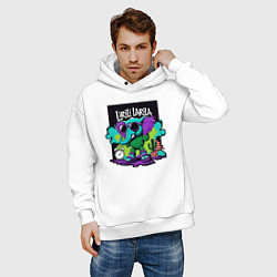 Толстовка оверсайз мужская Лирили Ларила итальянские мемы, цвет: белый — фото 2