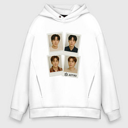 Толстовка оверсайз мужская Astro фотографии, цвет: белый