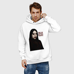 Толстовка оверсайз мужская Билли Айлиш готический стиль, цвет: белый — фото 2