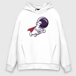 Толстовка оверсайз мужская Spaceman superman, цвет: белый