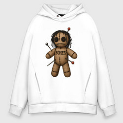 Толстовка оверсайз мужская Bones кукла Вуду, цвет: белый