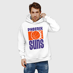 Толстовка оверсайз мужская Phoenix Suns team, цвет: белый — фото 2