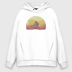 Толстовка оверсайз мужская Йода и бларрг, цвет: белый