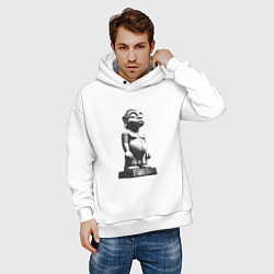Толстовка оверсайз мужская Истукан, цвет: белый — фото 2