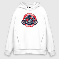 Толстовка оверсайз мужская Cafe racer, цвет: белый