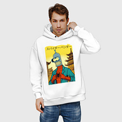 Толстовка оверсайз мужская Spider Bender -Japanese style, цвет: белый — фото 2