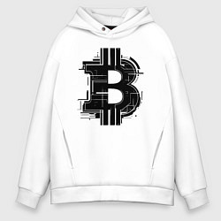 Толстовка оверсайз мужская Urban биткоин, цвет: белый