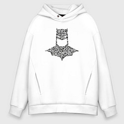 Толстовка оверсайз мужская Batman hero, цвет: белый