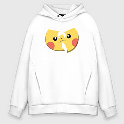Толстовка оверсайз мужская Wu-tang Pikachu, цвет: белый