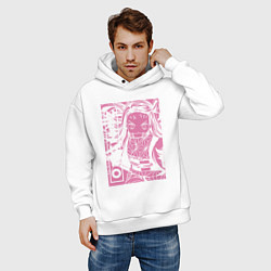 Толстовка оверсайз мужская Клинок рассекающий демонов Nezuko бой, цвет: белый — фото 2