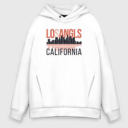 Толстовка оверсайз мужская California - Los Angeles, цвет: белый