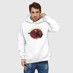 Толстовка оверсайз мужская Skullrider, цвет: белый — фото 2