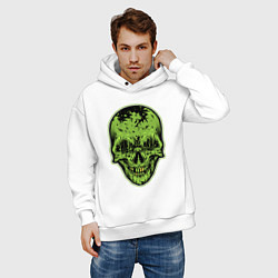 Толстовка оверсайз мужская Green skeletor, цвет: белый — фото 2