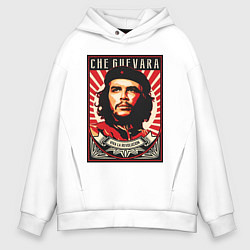 Толстовка оверсайз мужская Che - viva la revolucion, цвет: белый