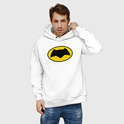 Толстовка оверсайз мужская Я тёмный рыцарь, цвет: белый — фото 2