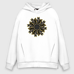 Толстовка оверсайз мужская Калейдоскоп Бэтмена, цвет: белый