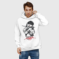 Толстовка оверсайз мужская Chelsea Grin: Demon Girl, цвет: белый — фото 2
