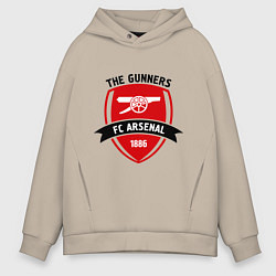 Толстовка оверсайз мужская FC Arsenal: The Gunners, цвет: миндальный