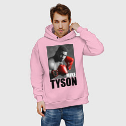Толстовка оверсайз мужская Mike Tyson, цвет: светло-розовый — фото 2