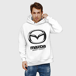 Толстовка оверсайз мужская Mazda Zoom-Zoom, цвет: белый — фото 2