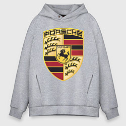 Толстовка оверсайз мужская Porsche, цвет: меланж