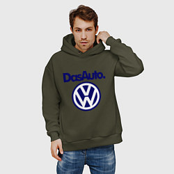 Толстовка оверсайз мужская Volkswagen Das Auto, цвет: хаки — фото 2