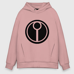 Толстовка оверсайз мужская Герб Тау, цвет: пыльно-розовый