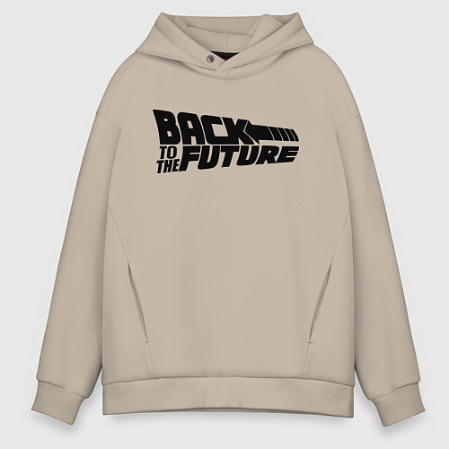Мужское худи оверсайз Back to the future / Миндальный – фото 1