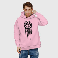 Толстовка оверсайз мужская Volkswagen, цвет: светло-розовый — фото 2