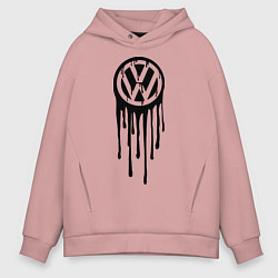 Толстовка оверсайз мужская Volkswagen, цвет: пыльно-розовый
