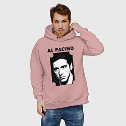 Толстовка оверсайз мужская Аль Пачино, цвет: пыльно-розовый — фото 2