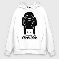 Толстовка оверсайз мужская Radiohead, цвет: белый