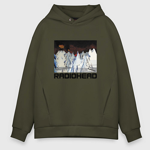 Мужское худи оверсайз Radiohead Winter / Хаки – фото 1