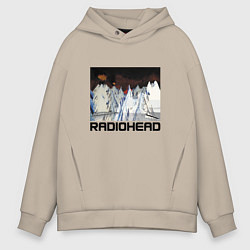Толстовка оверсайз мужская Radiohead Winter, цвет: миндальный