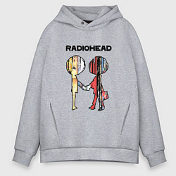 Толстовка оверсайз мужская Radiohead Peoples, цвет: меланж