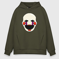 Толстовка оверсайз мужская Puppet FNAF Марионетка, цвет: хаки