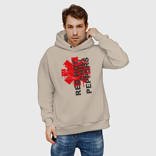 Мужское худи оверсайз Red Hot Chili Peppers / Миндальный – фото 3