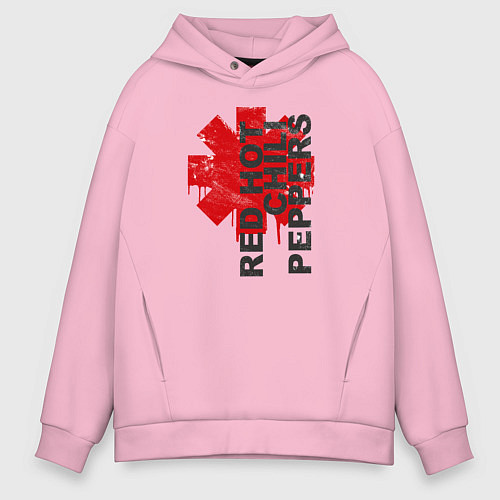 Мужское худи оверсайз Red Hot Chili Peppers / Светло-розовый – фото 1