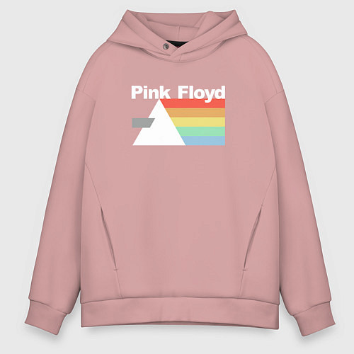 Мужское худи оверсайз Pink Floyd / Пыльно-розовый – фото 1