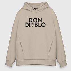 Толстовка оверсайз мужская Don Diablo, цвет: миндальный